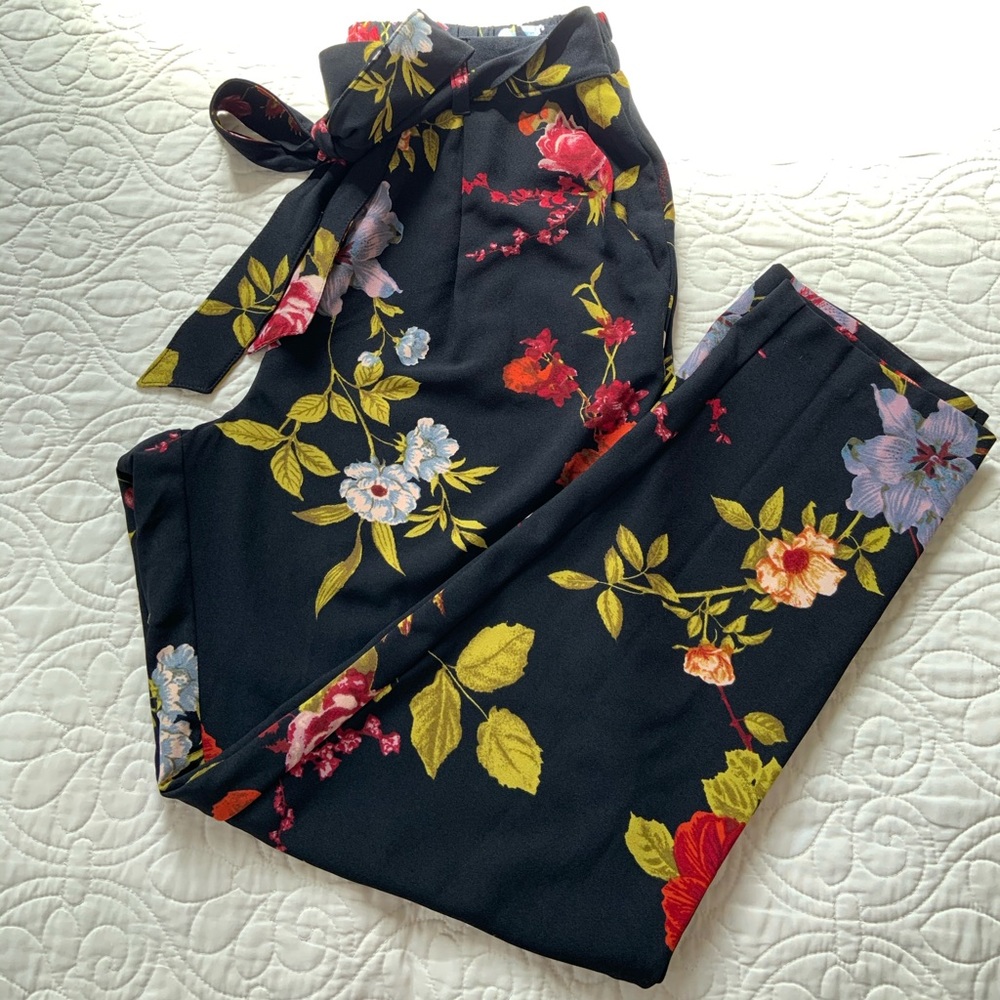 Jules & Leopold Floral Print Ankle Pants